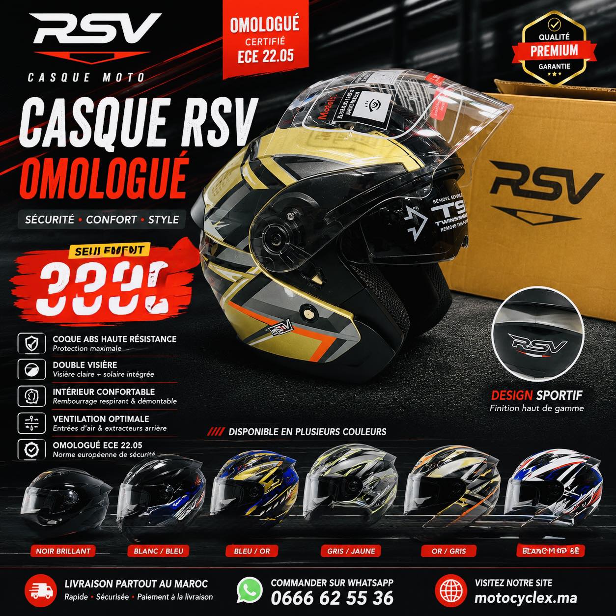 Casque RSV Homologué ECE 22.05