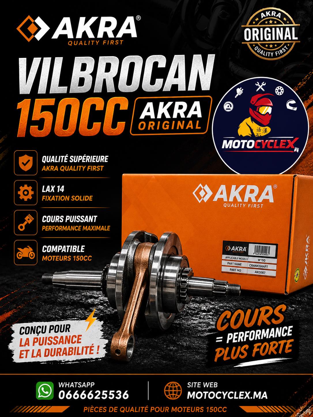 Vilebrequin AKRA 150cc Original